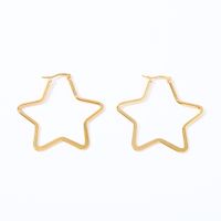 Fashion Star Heart Shape Butterfly Stainless Steel Plating Hollow Out Earrings 1 Pair main image 5