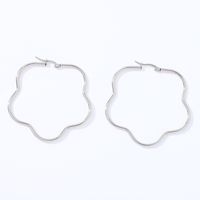 Fashion Star Heart Shape Butterfly Stainless Steel Plating Hollow Out Earrings 1 Pair sku image 2
