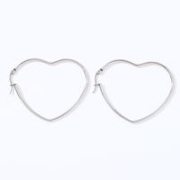 Fashion Star Heart Shape Butterfly Stainless Steel Plating Hollow Out Earrings 1 Pair sku image 4