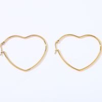 Fashion Star Heart Shape Butterfly Stainless Steel Plating Hollow Out Earrings 1 Pair sku image 11