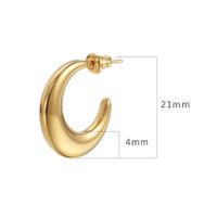 1 Pair Fashion C Shape Plating Stainless Steel Ear Studs main image 2