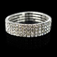 Lujoso Geométrico Metal Embutido Diamantes De Imitación Mujeres Pulsera main image 3