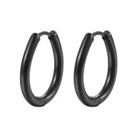 Simple Style Solid Color Titanium Steel Plating Earrings 1 Pair main image 4