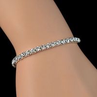 Luxurious Geometric Metal Inlay Rhinestones Women's Bracelets main image 1