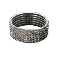 Luxurious Geometric Metal Inlay Rhinestones Women's Bracelets main image 4