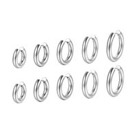 Simple Style Circle Stainless Steel Plating Earrings 1 Piece main image 3