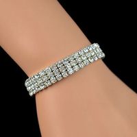 Luxurious Geometric Metal Inlay Rhinestones Women's Bracelets main image 5