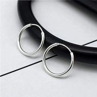 1 Stück Einfacher Stil Einfarbig Titan Stahl Überzug Ohrringe main image 5