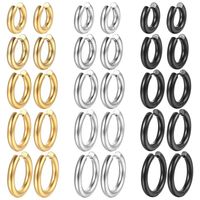 Simple Style Circle Stainless Steel Plating Earrings 1 Piece main image 1