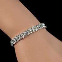 Luxurious Geometric Metal Inlay Rhinestones Women's Bracelets main image 6