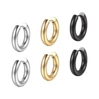 Simple Style Circle Stainless Steel Plating Earrings 1 Piece main image 5