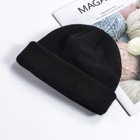 Unisex Simple Style Solid Color Crimping Wool Cap sku image 5