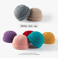 Unisex Simple Style Solid Color Crimping Wool Cap main image 1