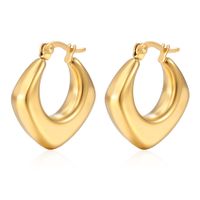 1 Pair Fashion Solid Color Plating Titanium Steel Earrings main image 5