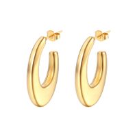 1 Paar Mode Einfarbig Überzug Titan Stahl Ohrringe sku image 30