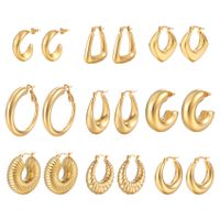 1 Pair Fashion Solid Color Plating Titanium Steel Earrings main image 6
