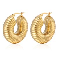 1 Pair Fashion Solid Color Plating Titanium Steel Earrings main image 3