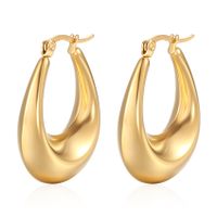 1 Pair Fashion Solid Color Plating Titanium Steel Earrings main image 2