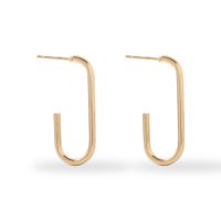 1 Pair Fashion Geometric Plating Stainless Steel Earrings sku image 1