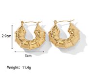 1 Paar Mode Einfarbig Überzug Rostfreier Stahl Vergoldet Ohrringe sku image 50