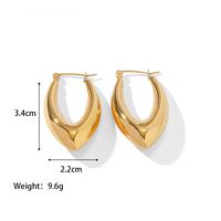 1 Paar Mode Einfarbig Überzug Rostfreier Stahl Vergoldet Ohrringe sku image 5