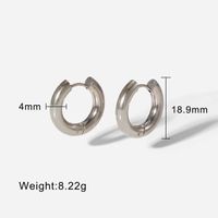 Fashion Round Stainless Steel Plating Earrings 1 Pair main image 3
