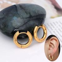 Fashion Round Stainless Steel Plating Earrings 1 Pair sku image 9