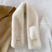 Women's Simple Style Solid Color Imitation Fur Polyester Winter Scarves main image 4