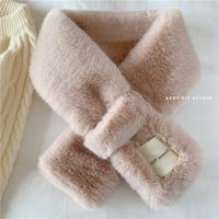 Women's Simple Style Solid Color Imitation Fur Polyester Winter Scarves sku image 3