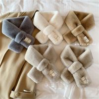 Women's Simple Style Solid Color Imitation Fur Polyester Winter Scarves main image 1
