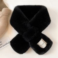 Women's Simple Style Solid Color Imitation Fur Polyester Winter Scarves main image 6