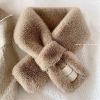 Women's Simple Style Solid Color Imitation Fur Polyester Winter Scarves sku image 6