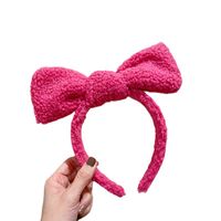 Sweet Solid Color Cloth Plush Hair Band 1 Piece main image 5
