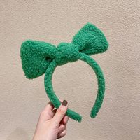 Sweet Solid Color Cloth Plush Hair Band 1 Piece sku image 3