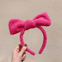 Sweet Solid Color Cloth Plush Hair Band 1 Piece main image 3