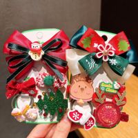 Cartoon Style Santa Claus Cloth Hair Clip Hair Tie 1 Set main image 1