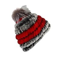 Women's Fashion Color Block Pom Poms Eaveless Wool Cap main image 4