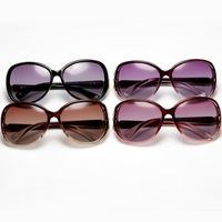 Fashion Solid Color Pc Oval Frame Metal Inlay Full Frame Women's Sunglasses main image 5
