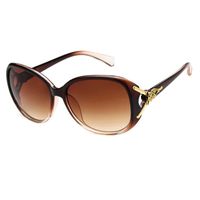 Fashion Solid Color Pc Oval Frame Metal Inlay Full Frame Women's Sunglasses main image 4