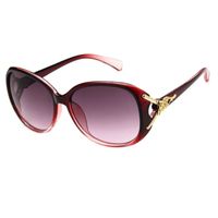 Fashion Solid Color Pc Oval Frame Metal Inlay Full Frame Women's Sunglasses main image 3