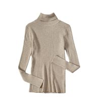 Fashion Solid Color Sweaters & Cardigans Polyacrylonitrile Fiber Patchwork Sweater Tops main image 2