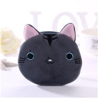 Women's Cat Plush Zipper Coin Purses sku image 4