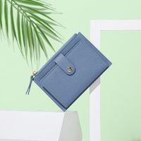 Women's Solid Color Pu Leather Flip Cover Wallets sku image 2