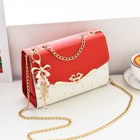 Women's Small All Seasons Pu Leather Solid Color Streetwear Square Flip Cover Shoulder Bag sku image 9