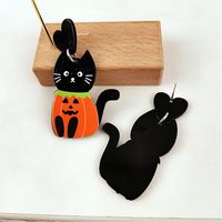 1 Pair Fashion Cat Arylic Drop Earrings main image 4