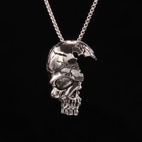 Wholesale Jewelry Fashion Skull 201 Stainless Steel Zinc Alloy Pendant Necklace sku image 1