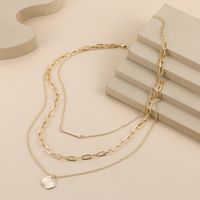 Basic Round Alloy Plating Women's Pendant Necklace 1 Piece main image 4