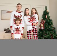 Cute Elk Cotton Printing Pants Sets Jogger Pants Family Matching Outfits sku image 19