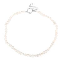 Elegant Geometric Stainless Steel Beaded Pearl Choker 1 Piece sku image 1