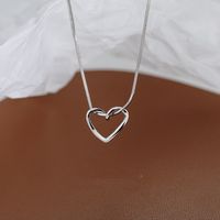 Fashion Heart Shape Sterling Silver Chain Pendant Necklace 1 Piece main image 2
